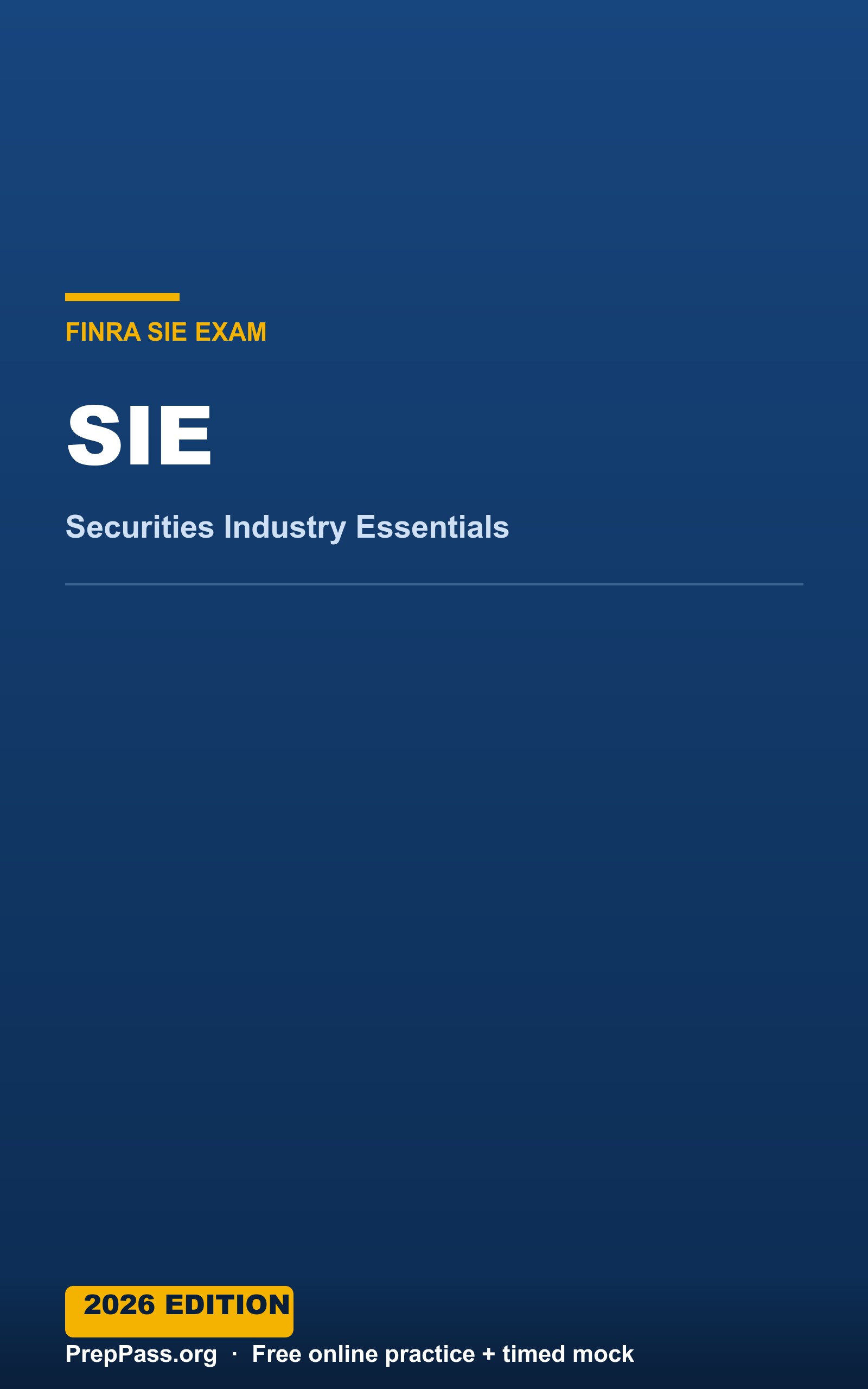 FINRA SIE — Complete Study Guide (2026) cover