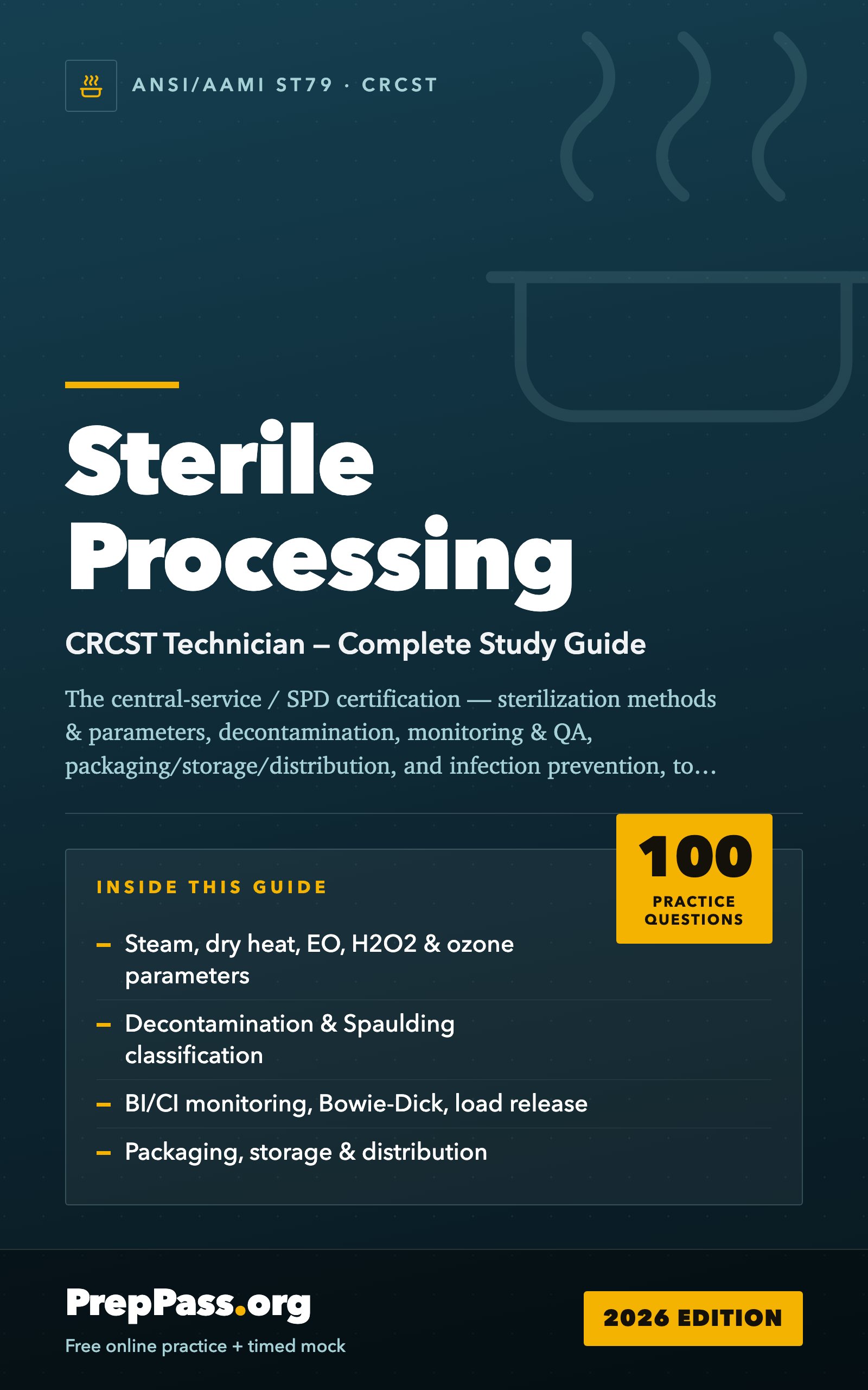 Sterile Processing Technician (CRCST) — Complete Study Guide (2026) cover